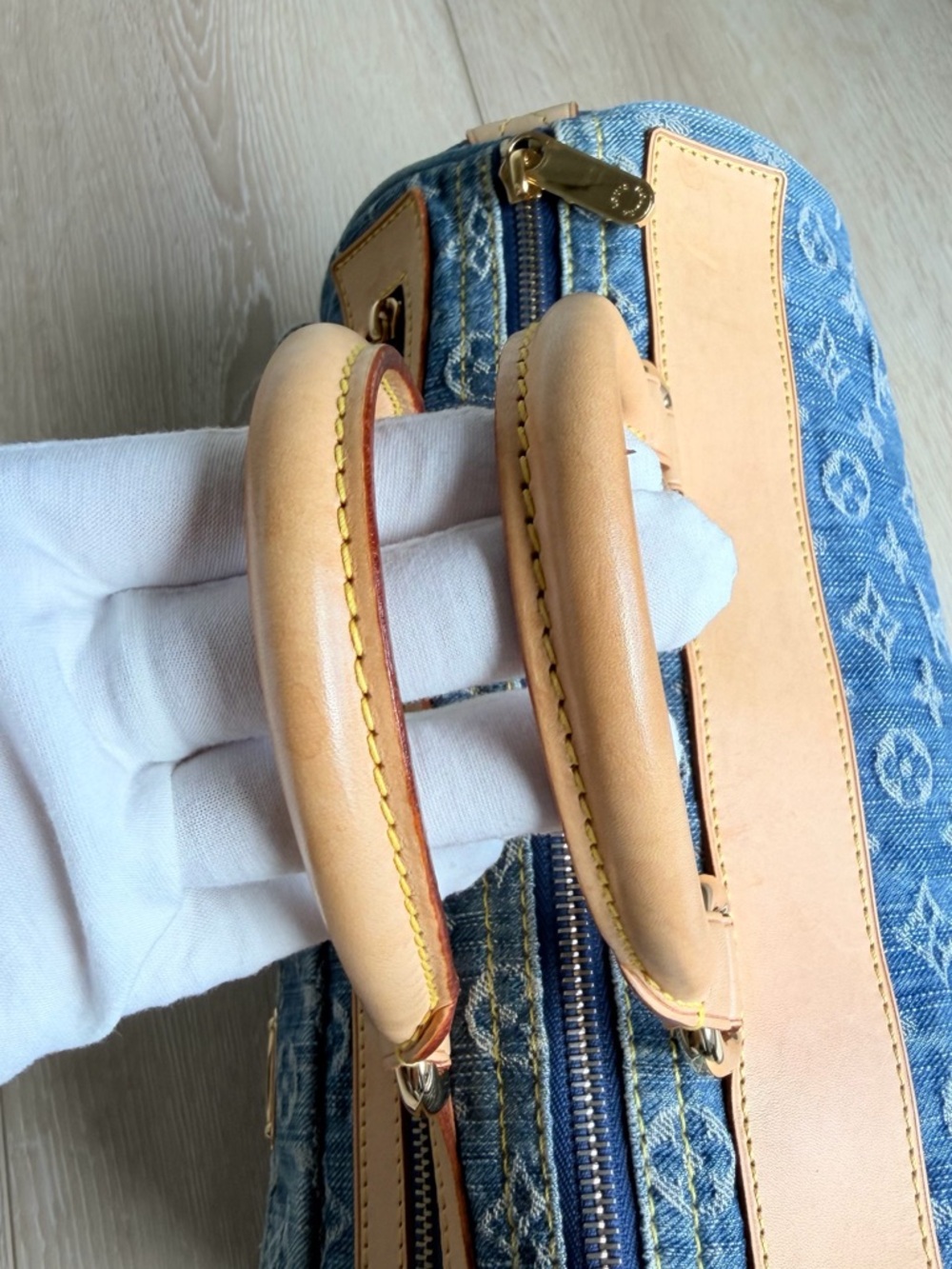 Louis Vuitton Neo Speedy Denim Blue Monogram Rare Vintage LV Bag - Picture 7 of 16